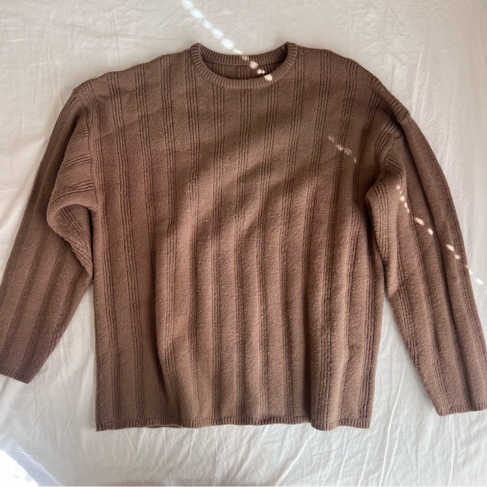 Chunky Coffee Oversized Grandpa Sweater
